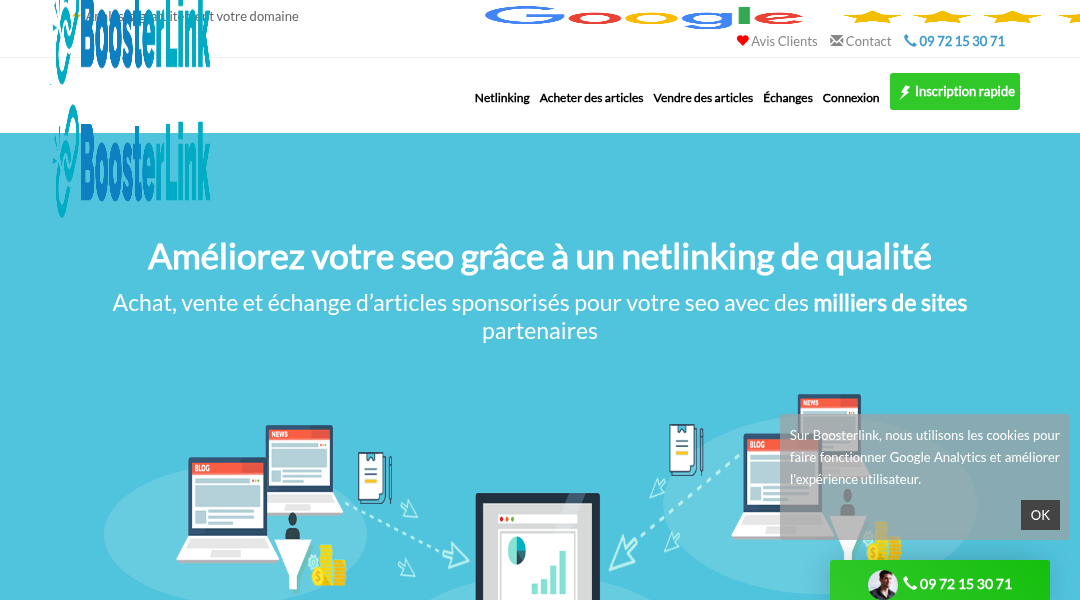 Aperçu du site Boosterlink